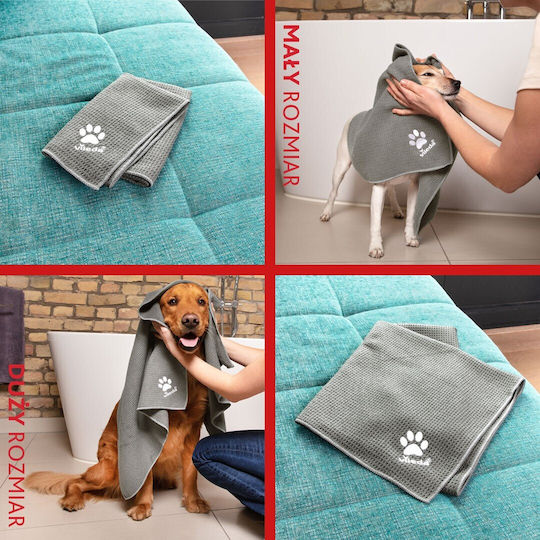 Vileda Pet Pro Πετσέτα για Καθαρισμό Σώματος Σκύλου Γκρι 65x65cm