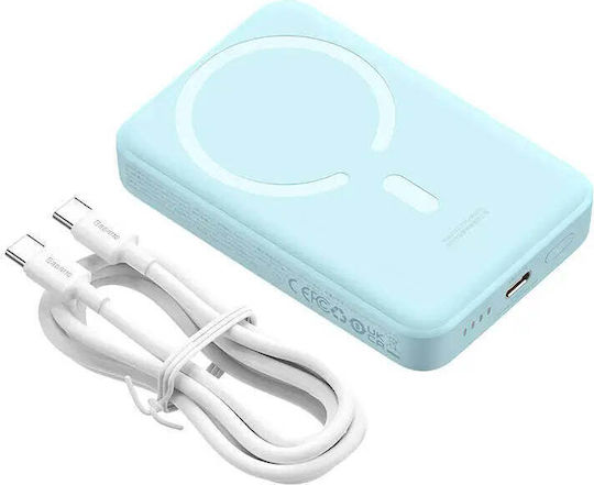 Baseus Magnetic Mini MagSafe Power Bank 10000mAh 30W with USB-C Port Light Blue