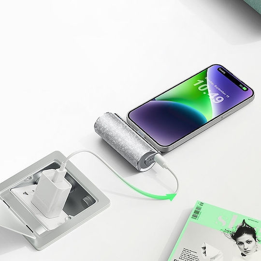 Veger W0573 Lipstick-Lightning Power Bank 5000mAh 20W Power Delivery Ασημί
