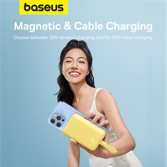 Baseus Mini MagSafe Power Bank 10000mAh 20W Power Delivery Κίτρινο