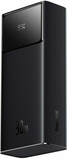 Baseus Star-Lord Power Bank 30000mAh 30W с 2 USB-A порта и USB-C порт Черен