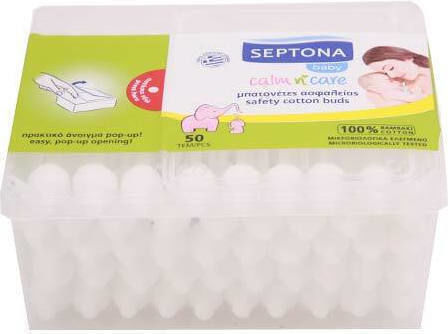 Septona Calm N' Care Bio Βρεφικές Μπατονέτες Βιοδιασπώμενες Ασφαλείας 50τμχ