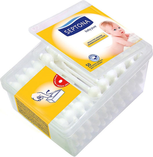 Septona Calm N' Care Bio Βρεφικές Μπατονέτες Βιοδιασπώμενες Ασφαλείας 50τμχ