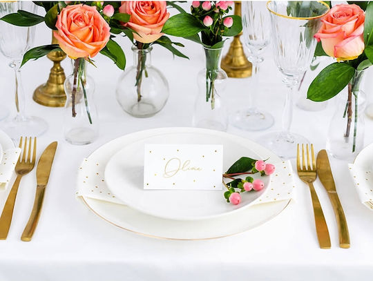 PartyDeco Сет Тесте 10бр. Хартиена Бяла