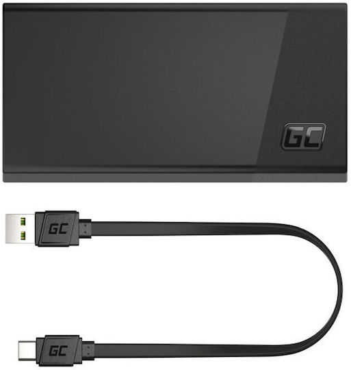 Green Cell Power Bank 20000mAh 18W με Θύρα USB-A και 2 Θύρες USB-C Power Delivery / Quick Charge 2.0 / Quick Charge 3.0 Μαύρο