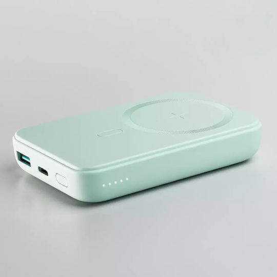 Joyroom JR-W020 MagSafe Power Bank 10000mAh 20W с USB-A порт и USB-C порт Power Delivery Зелен