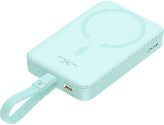 Baseus Magnetic Mini MagSafe Power Bank 10000mAh 20W με Θύρα USB-C Power Delivery Mint