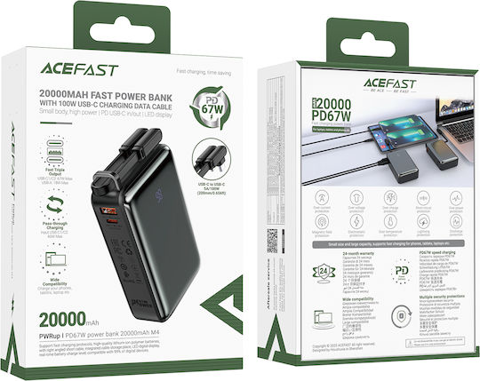 Power Bank 20000mAh 67W Power Delivery Black
