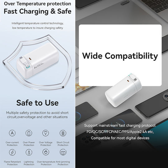 Usams US-CD216 Power Bank 18000mAh Μαύρο