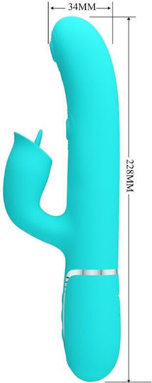 Pretty Love Rabbit Vibrator Licking Aqua Green Κωδικός Προϊόντος D-238295