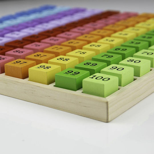Big Jigs Table With 100 Colored Numbers Lernspiel Wissen aus Holz