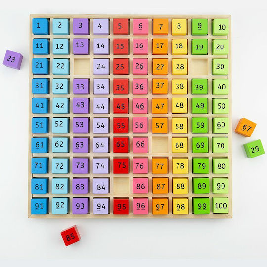 Big Jigs Table With 100 Colored Numbers Lernspiel Wissen aus Holz