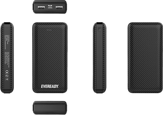 Eveready PX20B Power Bank 20000mAh с 2 USB-A порта Черен