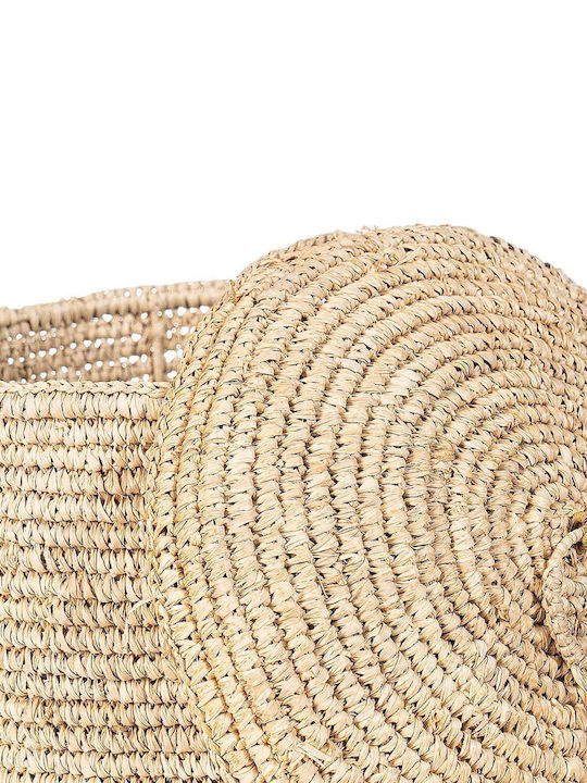 Decorative Basket Wicker with Lid Beige S Line