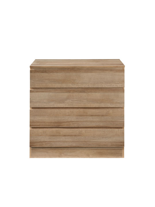 Polo Wooden Chest of Drawers Oak 76x40x76cm