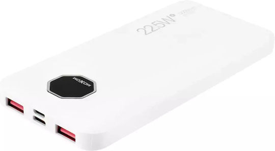 Moxom Power Bank 10000mAh 18W with 2 USB-A Ports and USB-C Port Power Delivery White