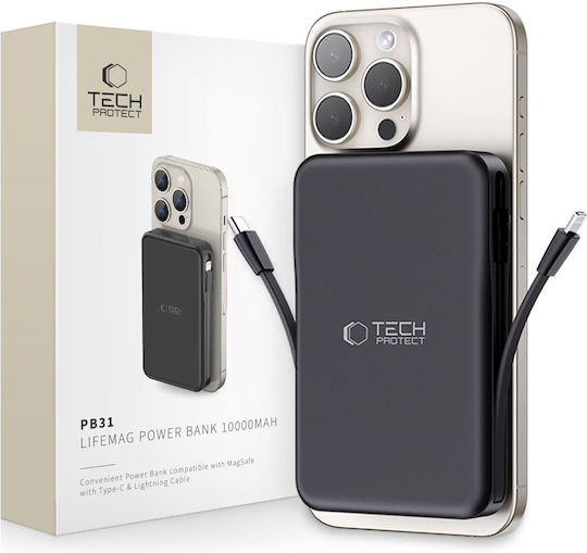 Tech-Protect PB31 Lifemag MagSafe Power Bank 10000mAh Μαύρο