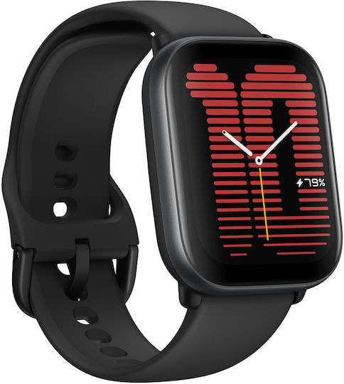 Amazfit Active Aluminium 42mm Waterproof Smartwatch with Heart Rate Monitor (Midnight Black)