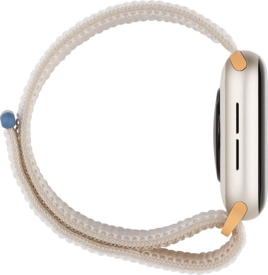 Apple Watch SE 2023 Aluminium 40mm Αδιάβροχο με Παλμογράφο (Starlight με Starlight Sport Loop)
