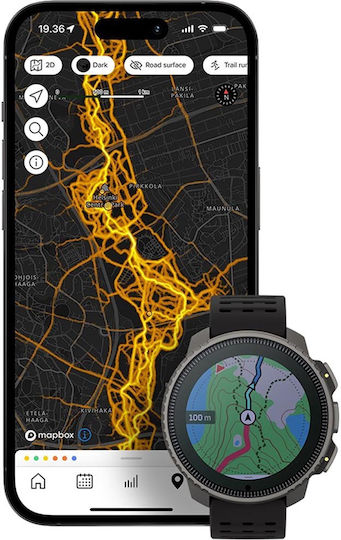Suunto Vertical Solar Stainless Steel 49mm Waterproof Smartwatch with Heart Rate Monitor (Black)
