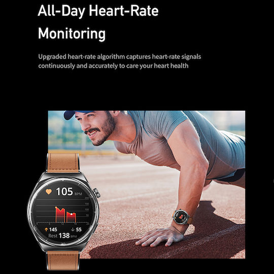 Awei H27 45mm Smartwatch with Heart Rate Monitor (Brown)