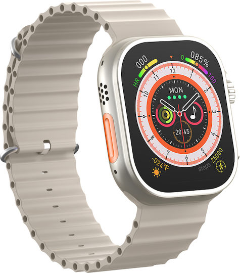 XO M9 Ultra Smartwatch με Παλμογράφο (Γκρι)