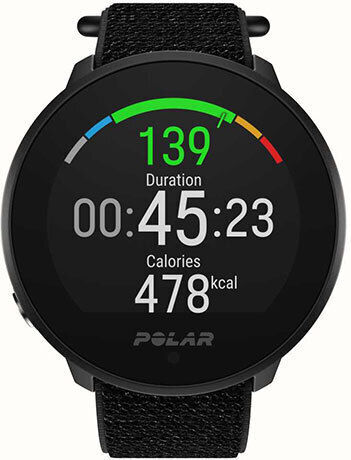 Polar Unite Waterproof Smartwatch with Heart Rate Monitor (Black Hook & Loop Edition)