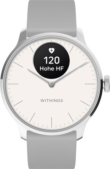 Withings ScanWatch Light Stainless Steel 37mm Αδιάβροχο με Παλμογράφο (Silver)