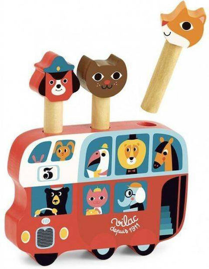 Vilac Играчка за сортиране на форми Pop-Up Bus от дърво