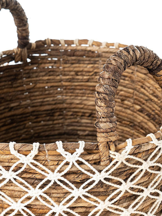 Decorative Basket Wicker with Handles Beige S Line