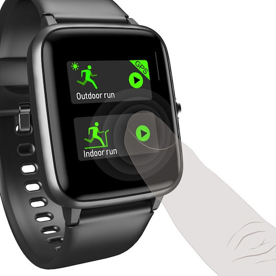 HAMA Fit Watch 5910 Edelstahl mit Pulsmesser (Schwarz)