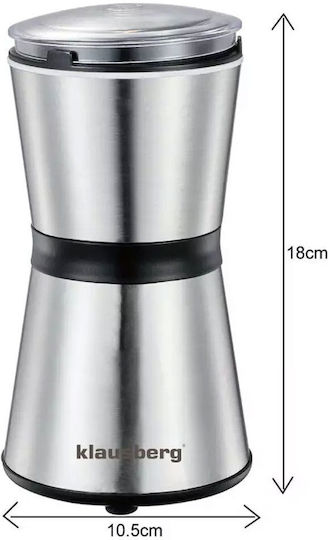 Klausberg Ηλεκτρικός Μύλος Πιπεριού Inox σε Ασημί Χρώμα