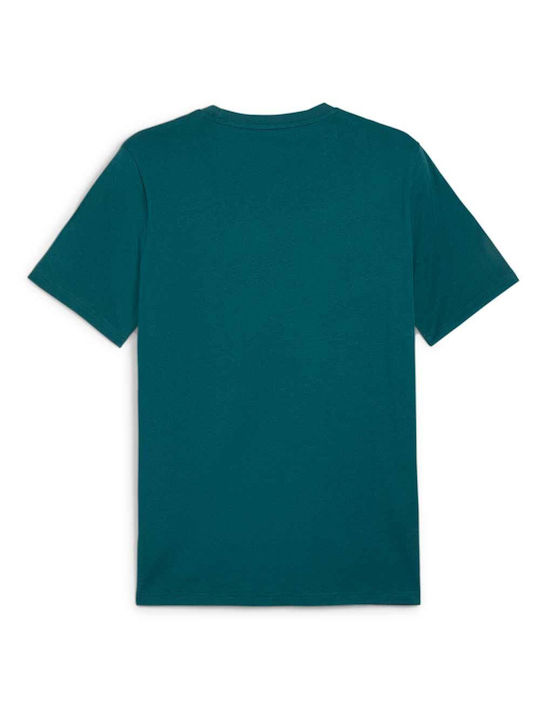 Puma Tape Men's Short Sleeve T-shirt Petrol Blue