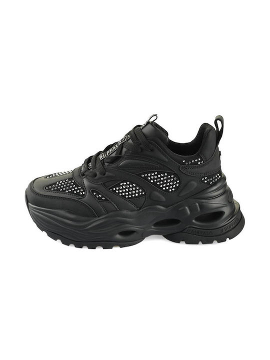 Buffalo Triplet Gla Femei Chunky Sneakers Black / Silver