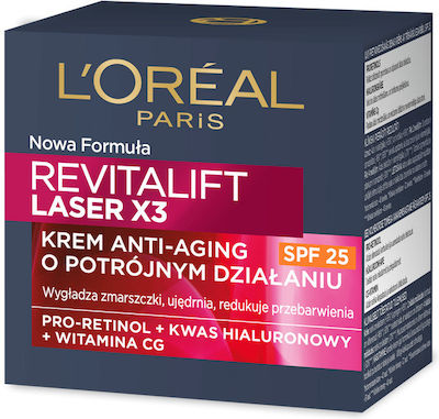 L'Oreal Paris Revitalift Laser X3 40+ fără culoare Hidratantă & Anti-îmbătrânire Cremă Pentru Față cu Acid Hialuronic 50ml