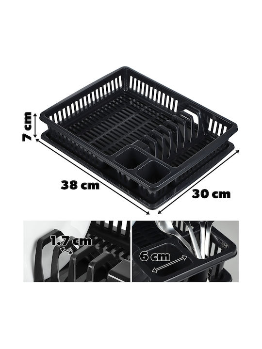 Kadax Στραγγιστήρι Νεροχύτη Πλαστικό Γκρι 38x30cm