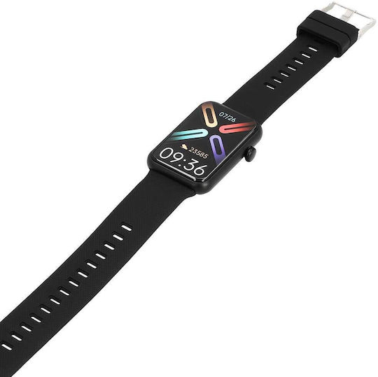 Lamtech LAM113508 Aluminium Smartwatch με Παλμογράφο (Μαύρο)