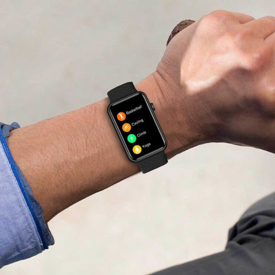 Lamtech LAM113508 Aluminium Smartwatch με Παλμογράφο (Μαύρο)