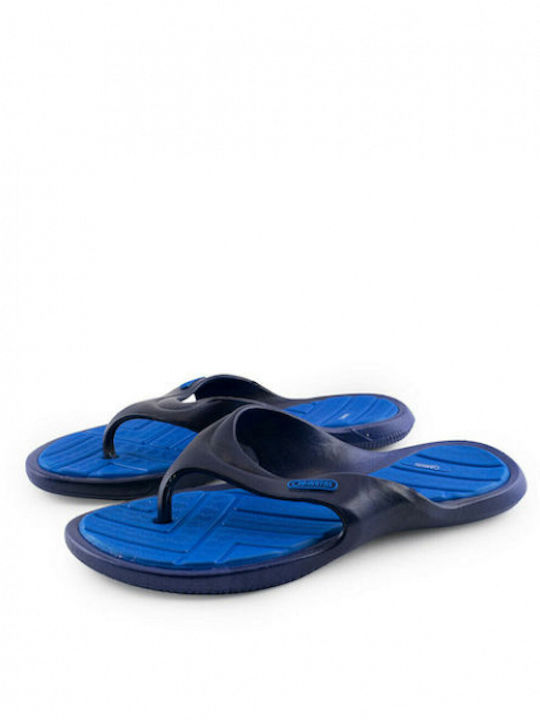 Cubanitas 11/328 Women's Platform Flip Flops Navy Blue