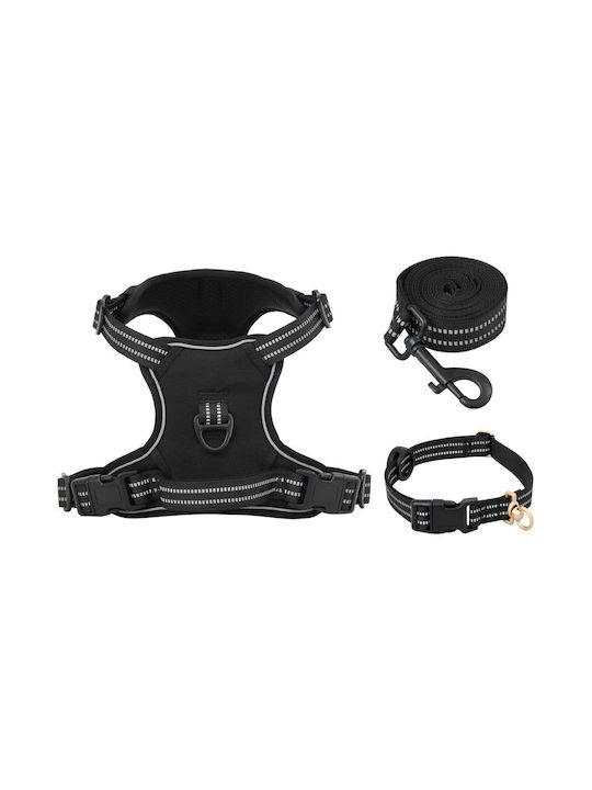 vidaXL Hundegeschirr Schwarz Mittel 4013385