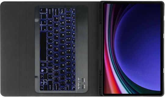 Tech-Protect SC PEN Flip Cover with Keyboard in English US Blacη (Galaxy Tab S9 FE / Galaxy Tab S9 / Galaxy Tab S10 FE / Galaxy Tab S10 Lite)