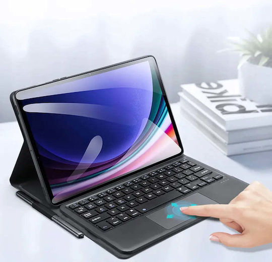 Dux Ducis Flip Cover cu Tastatură în Engleză SUA Negra (Galaxy Tab S9 / Galaxy Tab S9 FE / Galaxy Tab S10 FE / Galaxy Tab S10 Lite) 034497
