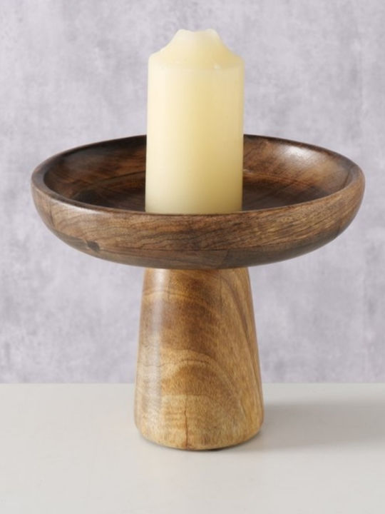 Boltze Decorative Bowl Pedestal Brown 24x24x20cm