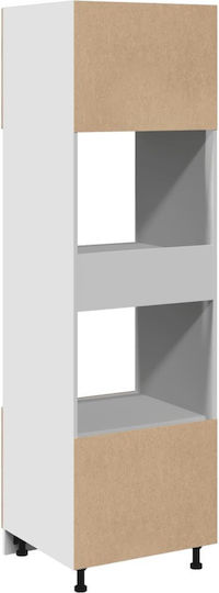 Στήλη Κουζίνας Καφέ 60x57x207εκ.