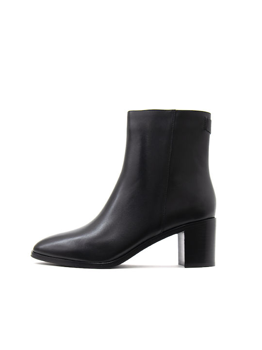 Ralph Lauren Leder Damen Knöchelstiefel Schwarz