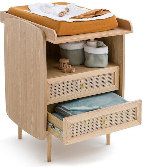 Tempa Baby Dresser with 2 Drawers Brown 64x79.5x92cm