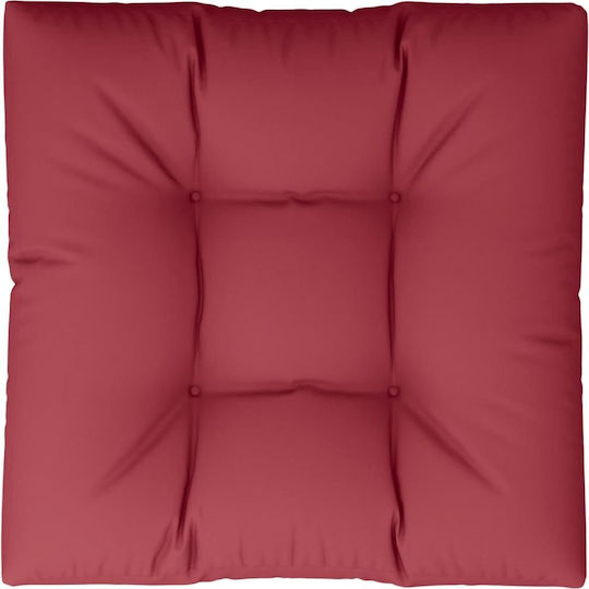 vidaXL Waterproof Sofa Cushion Pallet Burgundy 70x70cm