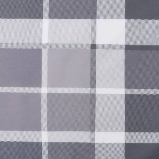 vidaXL Waterproof Bench Cushion for Pallet with Backrest Grey Checkered 3 Pieces