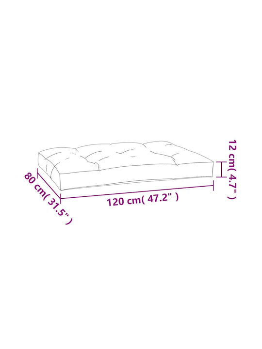vidaXL Waterproof Sofa Cushion Palette with Backrest Anthracite 5 Pieces