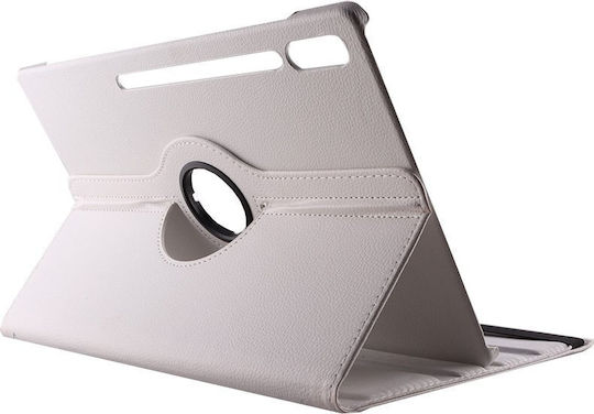 Volte-tel Θηκη Samsung X910 Tab S9 Ultra/x916 Tab S9 Ultra 5g 14.6" Leather Book Rotating Stand White